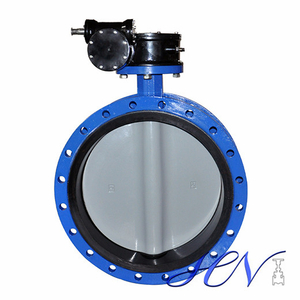 Resilient Seat Cast Iron Flanged Gear Operated Centric Butterfly Valve