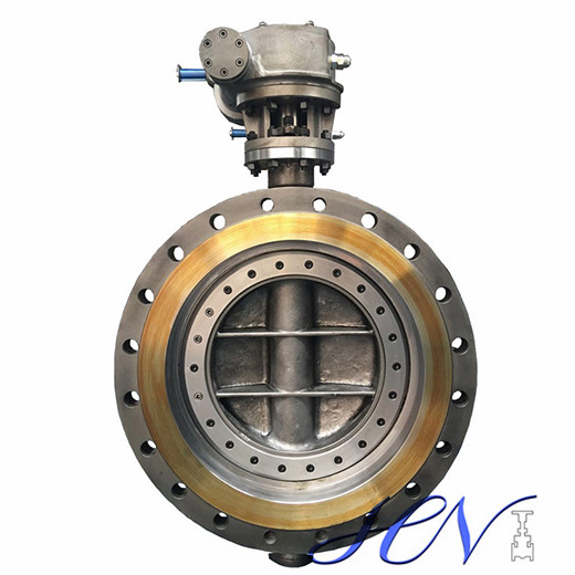 Flange Type Gear Operated Carbon Steel Industrial Triple Eccentric Butterfly Valve