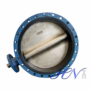 Ductile Iron Cast Body Flanged Soft Seated Centric Butterfly Valve