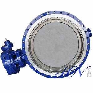 Double Flange Gear Operated Industrial Triple Eccentric Butterfly Valve