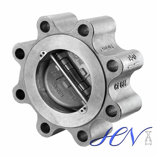 Oil One Way Stainless Steel Lug Type Dual Check Valve