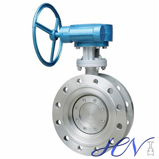 Manual Industrial Flange Type Carbon Steel Double Offset Butterfly Valve